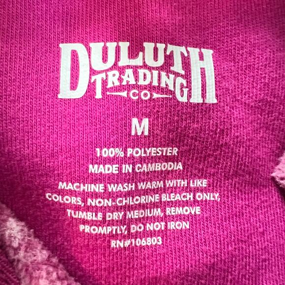 Duluth Trading Co Pink Long Sleeve Quarter Snap Shirt Zippers Women's Size M - Picture 3 of 7